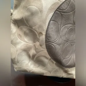 Coach Laura Large Tote With Tan And Metallic‎ Brown Leather thumbnail 3