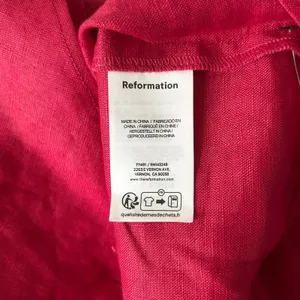 NEW Reformation Ciro One Shoulder Mini Dress 100% Linen Lipstick Red Size 4 thumbnail 6