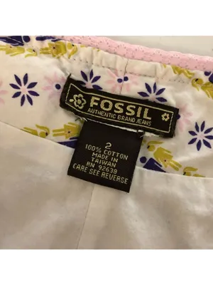 Fossil Skirt A Line Novelty Print Floral Figures A Line Purple Yellow Ivory 2 thumbnail 3