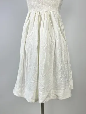 NWOT Farm Rio Linen Blend White Sleeveless Mini Dress Size L thumbnail 12