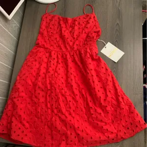 Show Me Your Mumu Out Of Town Mini Dress S Red Eyelet thumbnail 5