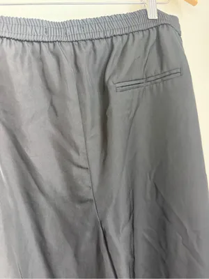 Zara Black Elastic-Waist Wide Leg Pants thumbnail 4
