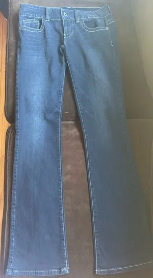 Guess Los Angeles Wide Leg Dark Low Waist Blue Jeans Sz 29 thumbnail 1