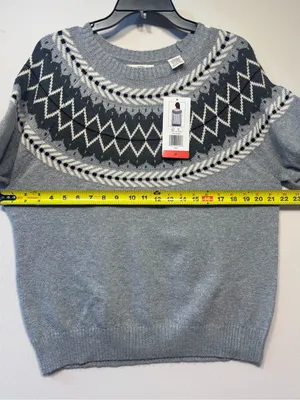 Weatherproof VintageTraditional fairisle raglan crewneck sweater Tweed yarn NWT thumbnail 2