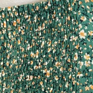 American‎ Eagle Green Floral Romper Smocked Back Tie Waist Short Sleeve Medium thumbnail 12