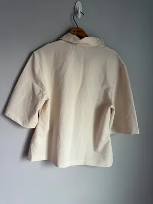 NEW COS minimal cotton polo shirt Medium thumbnail 4