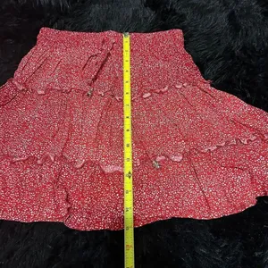 PRINCESS POLLY red floral print mini skirt size 0 women’s thumbnail 7