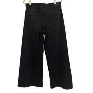 American Eagle Super High-Rise Ultra Wide Leg Jeans Black Strigid Womens 8 Short thumbnail 10