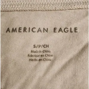 American Eagle Tie-Front T-Shirt Striped Casual Top Tee‎ White S thumbnail 3