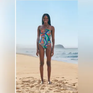 Farm Rio Chevron Toucans One Piece, size X-Small, $189 thumbnail 3