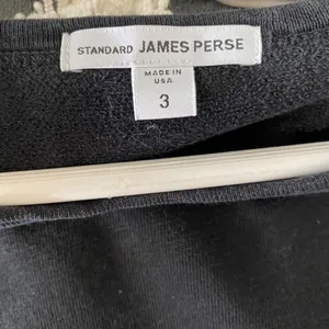 James Perse Cotton Relaxed Clean Raglan Sleeve Supima Pullover Sweatshirt Black‎ thumbnail 10
