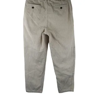 Zara Corduroy Pants Women Size 29 Tan Striped Pleated High Rise Tapered Casual thumbnail 2