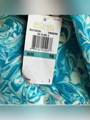NWT Michael Kors Skirt Teal Swirl Size 16 thumbnail 2