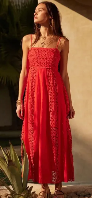 Midi dress Red thumbnail 1