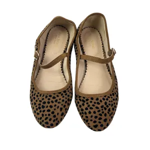 Isaac Mizrahi Brown Leopard Slip On Almond Toe Ballet Mary Jane Flats Shoes 7.5 thumbnail 2