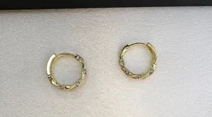 14mm Small Gold Hoop Earrings for Women thumbnail 2