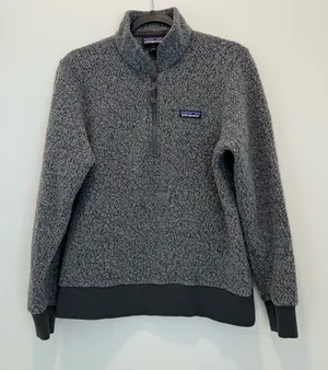 PATAGONIA W's Woolyester Fleece Pullover Women M Gray 1/4 Zip Outdoor Casual thumbnail 1