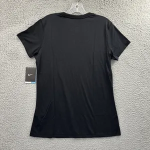 NWT Nike‎ Dri Fit Legend Short Sleeve Shirt Black Athletic Women's Medium thumbnail 2