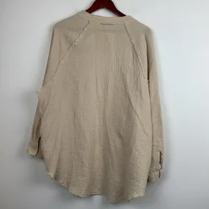 Aerie oversized Gauzy Coverup Shirt thumbnail 6