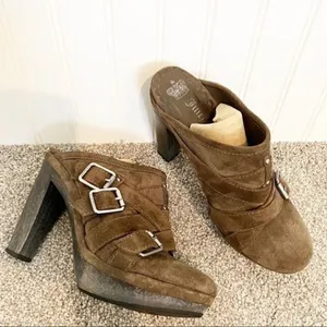 Juicy Couture‎ Collette Mules Size 8 Brown Suede Wood Platform Y2K Bratz Glam thumbnail 7