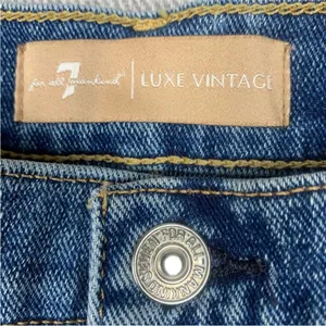 Seven 7 for all mankind frayed stretch denim blue summer 90’s Y2K Mini Skirt 27 thumbnail 7