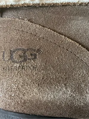 Ugg Zea brown suede waterproof shearling lined lace-up wedge boots size 9 thumbnail 7