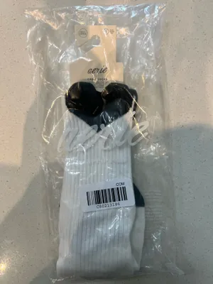 Aerie Ribbed Cotton Crew Socks thumbnail 3