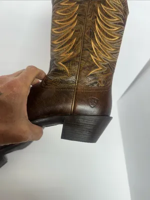 Ariat Brown Leather Embroidered Western Heeled Boots thumbnail 6