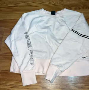 Nike Pro White Sweatshirt thumbnail 1