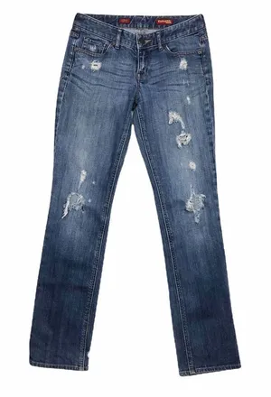 Express‎ Stella Skinny Leg Destructed Jeans Size 4 thumbnail 1
