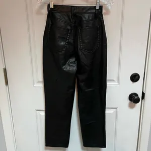 Abercrombie & Fitch‎ Ankle Straight Ultra High Rise Faux Leather Pants Sz 25 / 0 thumbnail 7