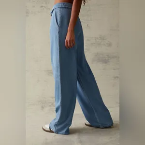BNWT PacSun Light Blue Fold Over Jeans thumbnail 2