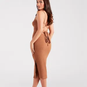 Windsor Brown Backless Sun Dress‎ Size L thumbnail 2
