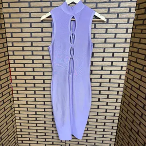 House‎ Of London Harun Lilac Lace Up Bandage Dress Size Medium thumbnail 2