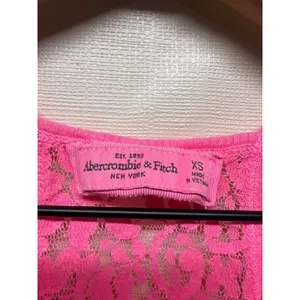 Abercrombie &‎ Fitch Y2K Vtg Cami Tank Top Women XS Pink Lace Coquette Halter thumbnail 3