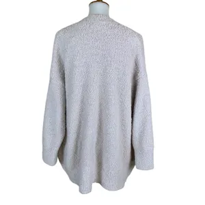 Barefoot‎ Dreams CozyChic Taupe Open Front Cardigan Soft Lounge S M thumbnail 2