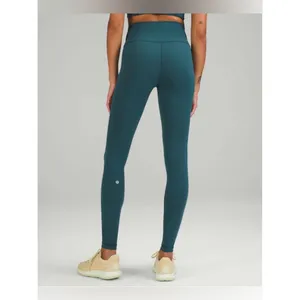 Lululemon Wunder Train High-Rise Leggings Tights 28" Green Jasper thumbnail 2