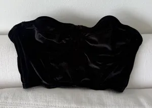 Urban Outfitters Velvet Bustier Crop Top thumbnail 1