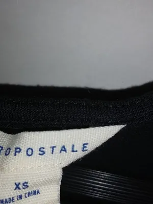 Aeropostale XS Goth Black Sleeveless T-Shirt Dress thumbnail 2