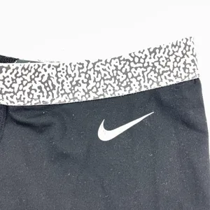 Nike Pro Dri-FIT Leggings Womens Small Black Compression Just Do It Graphic thumbnail 6