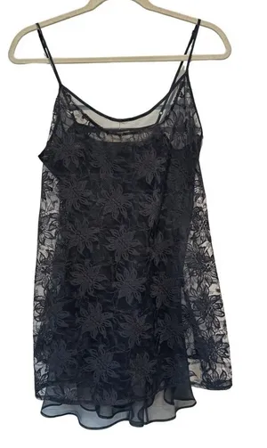 Vintage Victoria's Secret Gold‎ Label Sheer Black Lace Teddy Small Dark Romantic thumbnail 1