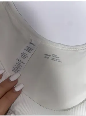 Aerie Bikini Bottom High-Cut Cheeky white thumbnail 3
