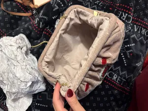 Bridal era beaded velvet pink bag thumbnail 6