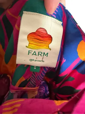 ✨🌴 Farm Rio Tropical Print Bow Front Tiered Midi Dress Size‎ Small 🌺🍹✨ thumbnail 4