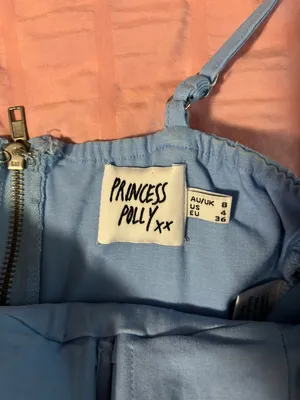 Princess Polly Blue Halter Top thumbnail 4