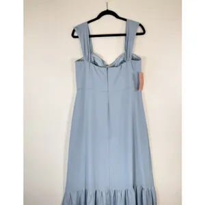 NWT BHLDN Dress Blue Munroe Georgette Maxi Off Shoulder Formal Bridesmaid Sz 14 thumbnail 7