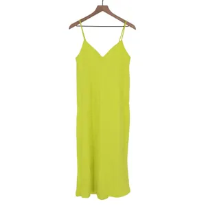 Zara Slip Dress Womens S Green V-Neck Sleeveless Everyday Wear Spaghetti Straps thumbnail 2