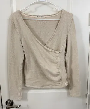 We The Free Free People Top Long Sleeve Wrap Top thumbnail 1