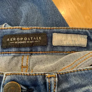 Aeropostale Jeans Womens 2 Blue High Waisted Stretch Denim‎ Jegging Distressed thumbnail 4