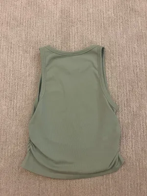 Green Cotton Cinched Tank Top Size M thumbnail 4